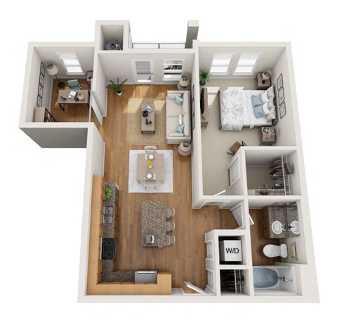 Floor plan at Element 47 by Windsor, 2180 N. Bryant St., 80211